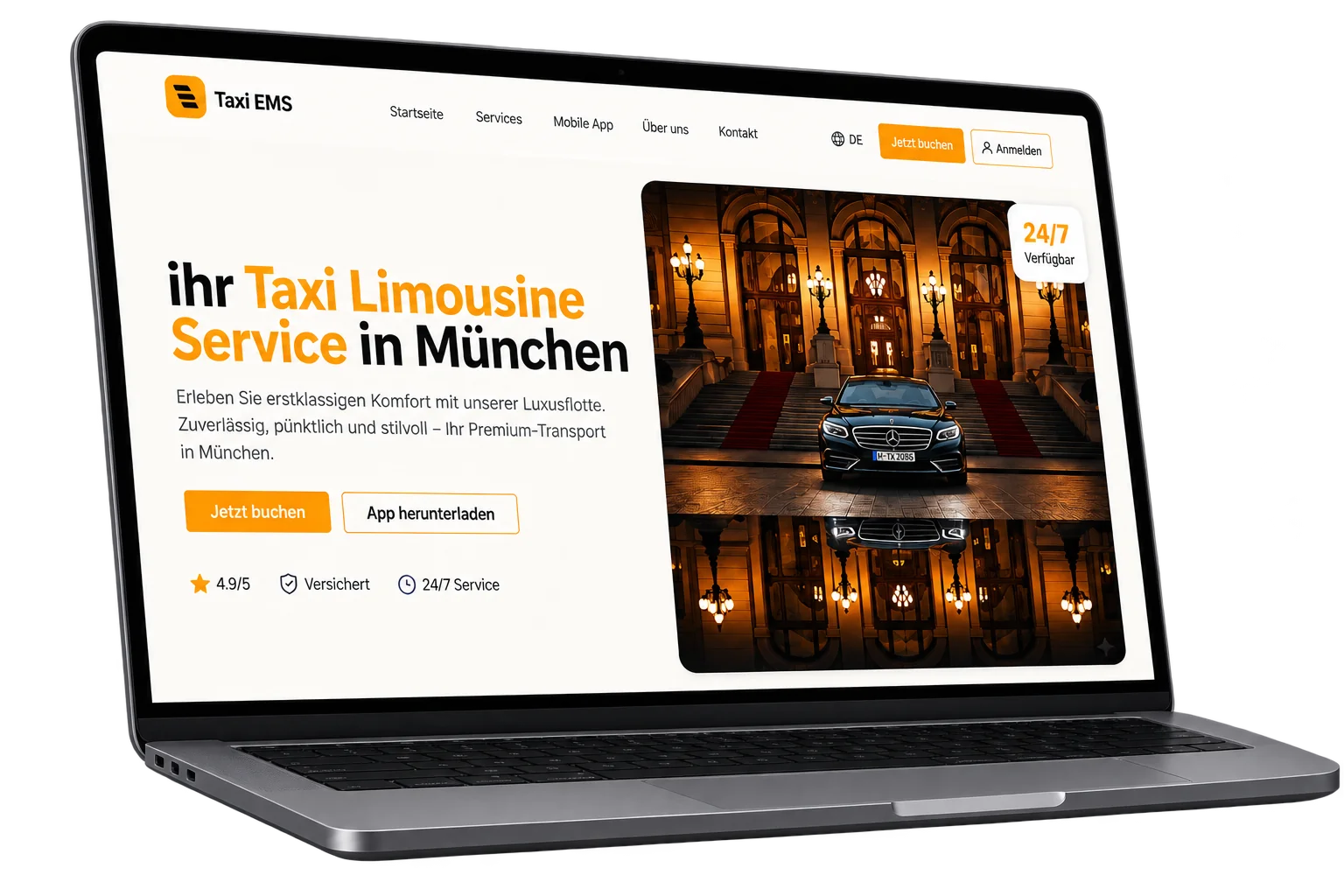 Taxi EMS · Skalierbare VIP-Flotten- & Transferplattform